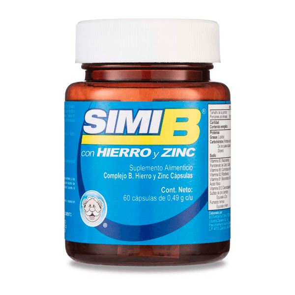 SIMI B HIERRO Y ZINC 60 CAPSULAS