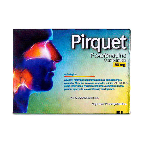 FEXOFENADINA 180 MG PIRQUET 10 COMPRIMIDOS