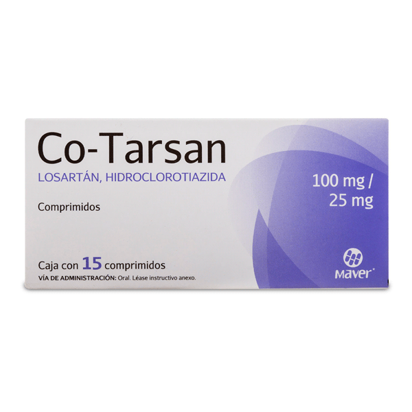 LOSARTAN / HIDROCLOROTIAZIDA 100/25MG 15 COMPRIMIDOS