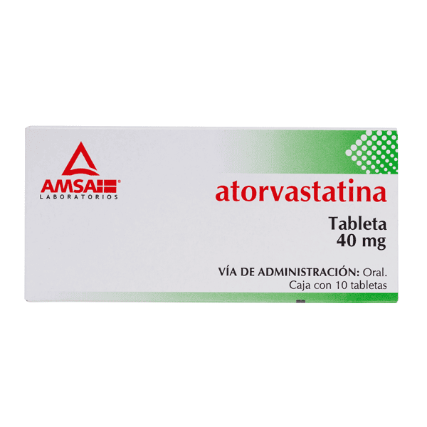 ATORVASTATINA 40 MG 10 TABLETAS