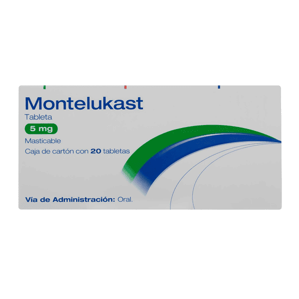 MONTELUKAST 5 MG 20 TABLETAS MASTICABLES