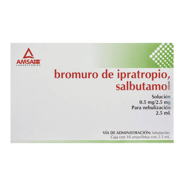 IPRATROPIO / SALBUTAMOL SOLUCION PARA NEBULIZACION 10 AMPOLLETAS