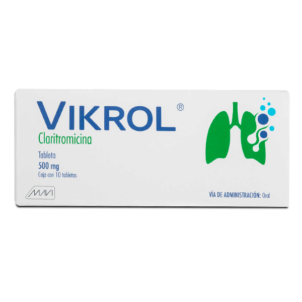 CLARITROMICINA 500 MG 10 TABLETAS