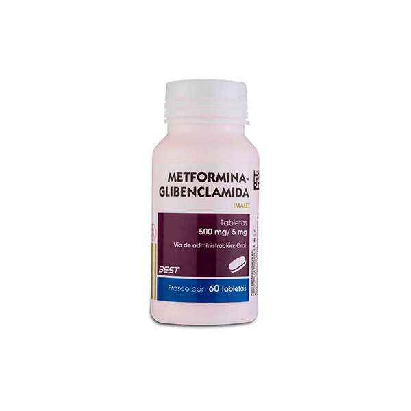 METFORMINA / GLIBENCLAMIDA 500/5MG 60 TABLETAS