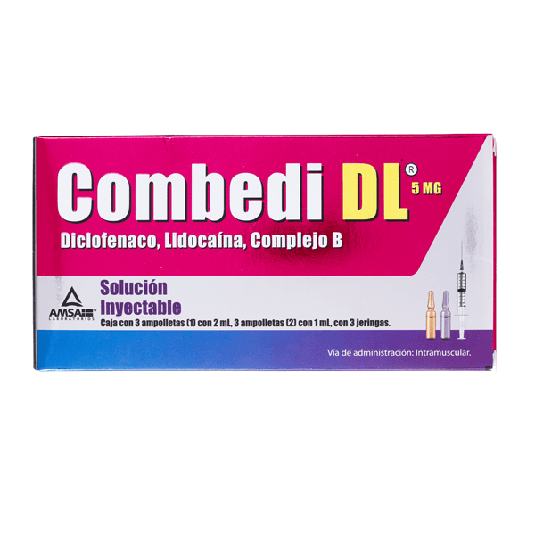 DICLOFENACO 75 MG / VITAMINAS B12 5 MG / B6 100 MG / B1 100 MG SOLUCION INYECTABLE 6 AMPOLLETAS