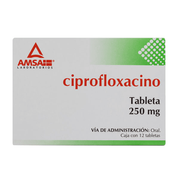 CIPROFLOXACINO 250 MG 12 TABLETAS
