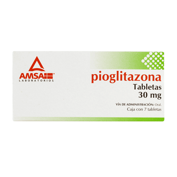 PIOGLITAZONA 30 MG 7 TABLETAS