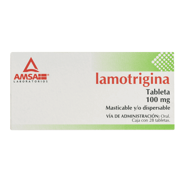 LAMOTRIGINA 100 MG TABLETAS MASTICABLES 28 TABLETAS