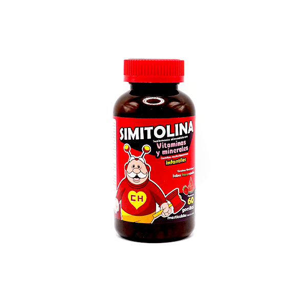 GOMITAS MULTIVITAMINICO INFANTIL 60PIEZAS SIMITOLINA CHAPULIN