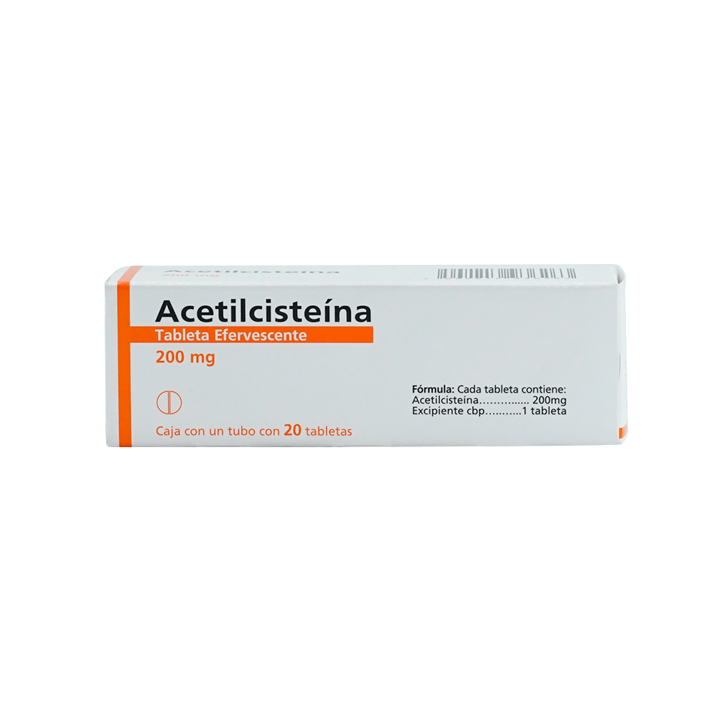 ACETILCISTEINA 200 MG 20 TABLETA EFERVESCENTE