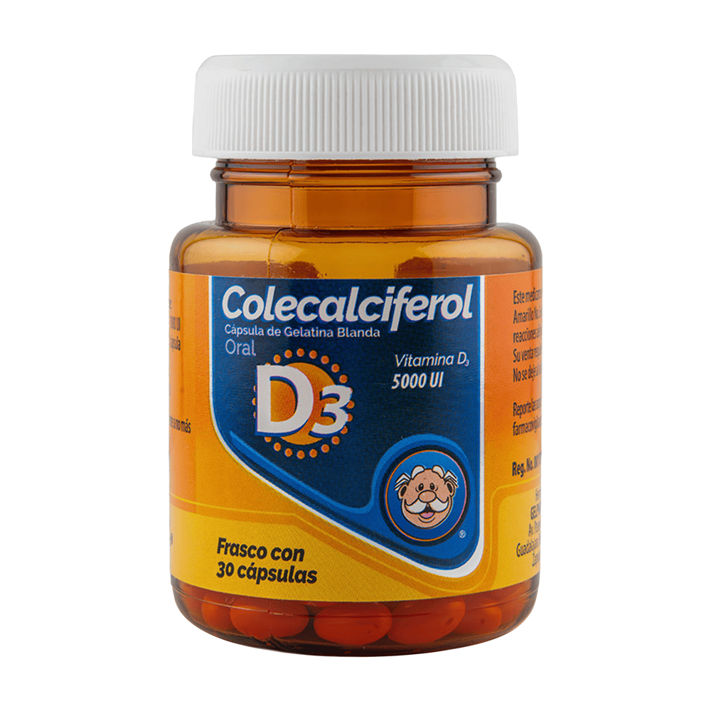 VITAMINA D3 COLECALCIFEROL 5000UI 30 CAPSULAS GELATINA BLANDA