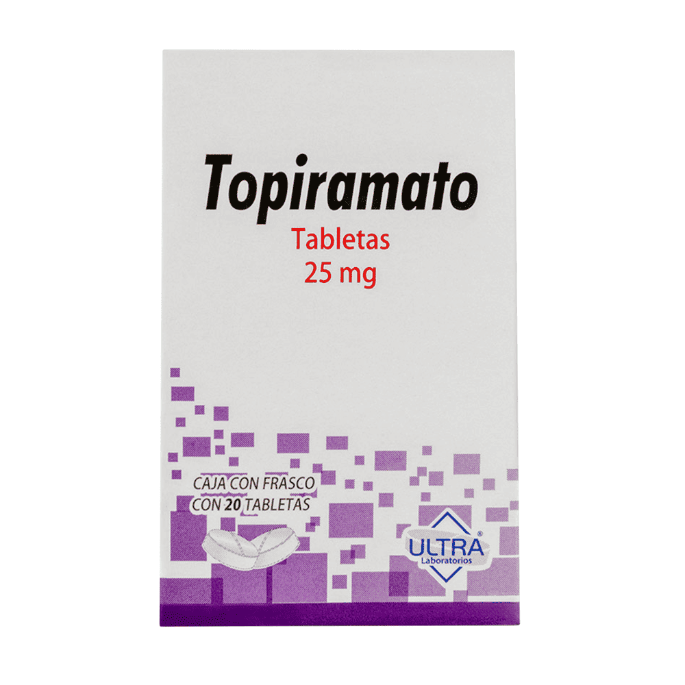 TOPIRAMATO 25 MG 20 TABLETAS