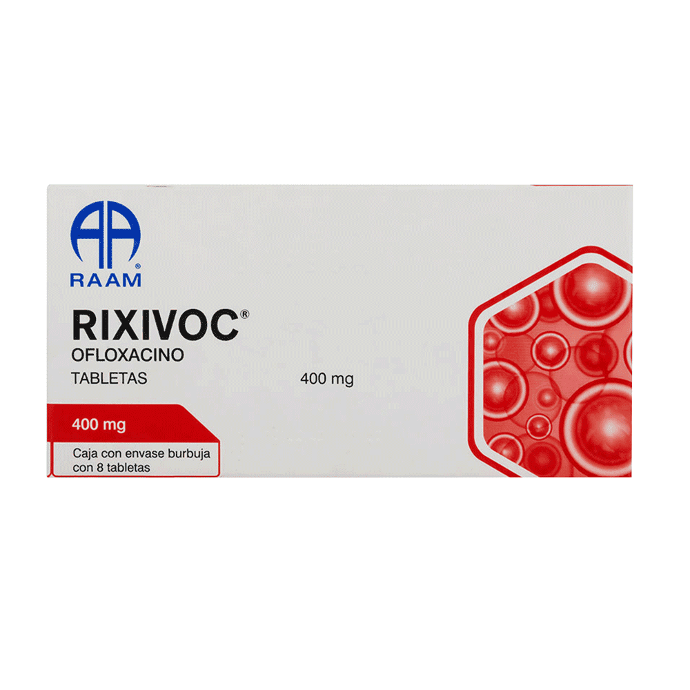 OFLOXACINO 400 MG 8 TABLETAS