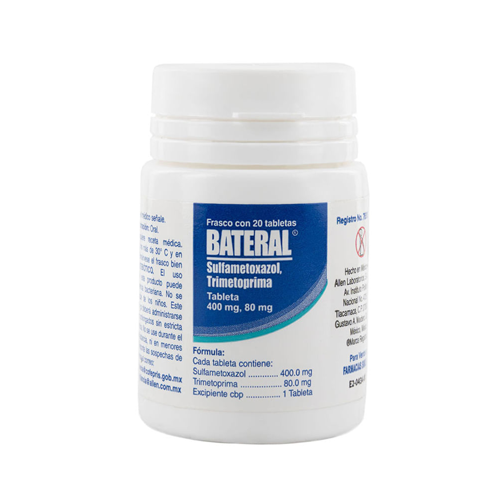 TRIMETOPRIMA / SULFAMETOXAZOL 80/400MG 20 TABLETAS