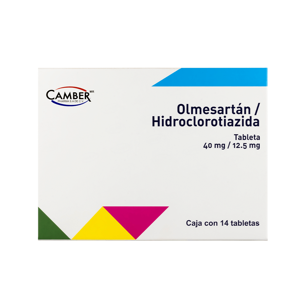 OLMESARTAN / HIDROCLOROTIAZIDA 40MG/12.5MG 14 TABLETAS