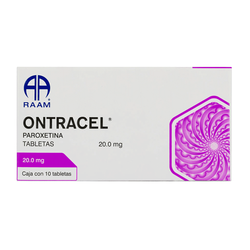 Tabletas Paroxetina 20mg Frasco con 10 Tabletas