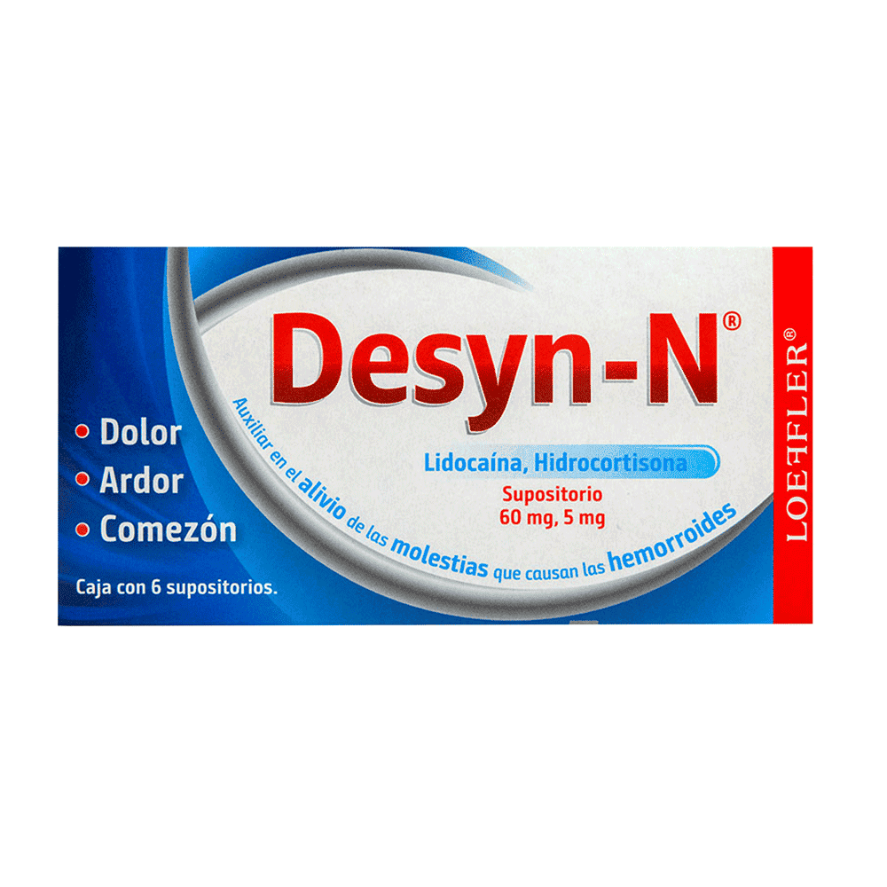 HIDROCORTISONA / LIDOCAINA  5/60MG 6 SUPOSITORIOS