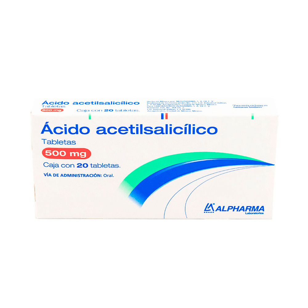 ACIDO ACETILSALICILICO 500 MG 20 TABLETAS