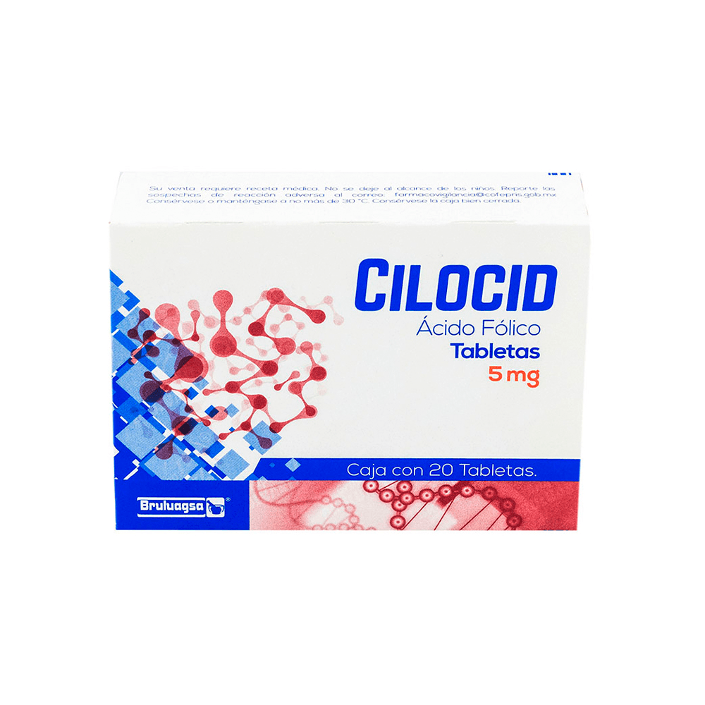 Acido Folico 5 mg Oral 20 tabletas