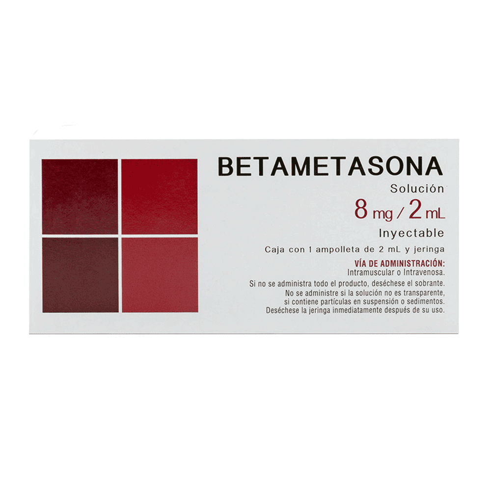 BETAMETASONA 8MG/2MLSOLUCION INYECTABLE 1 AMPOLLETA