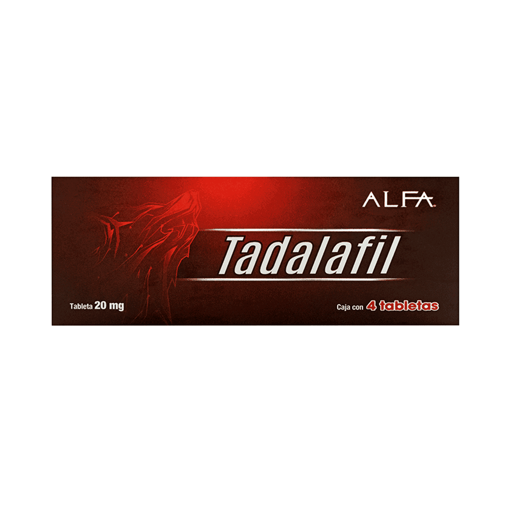 Tabletas Tadalafil 20mg 4 Unidades