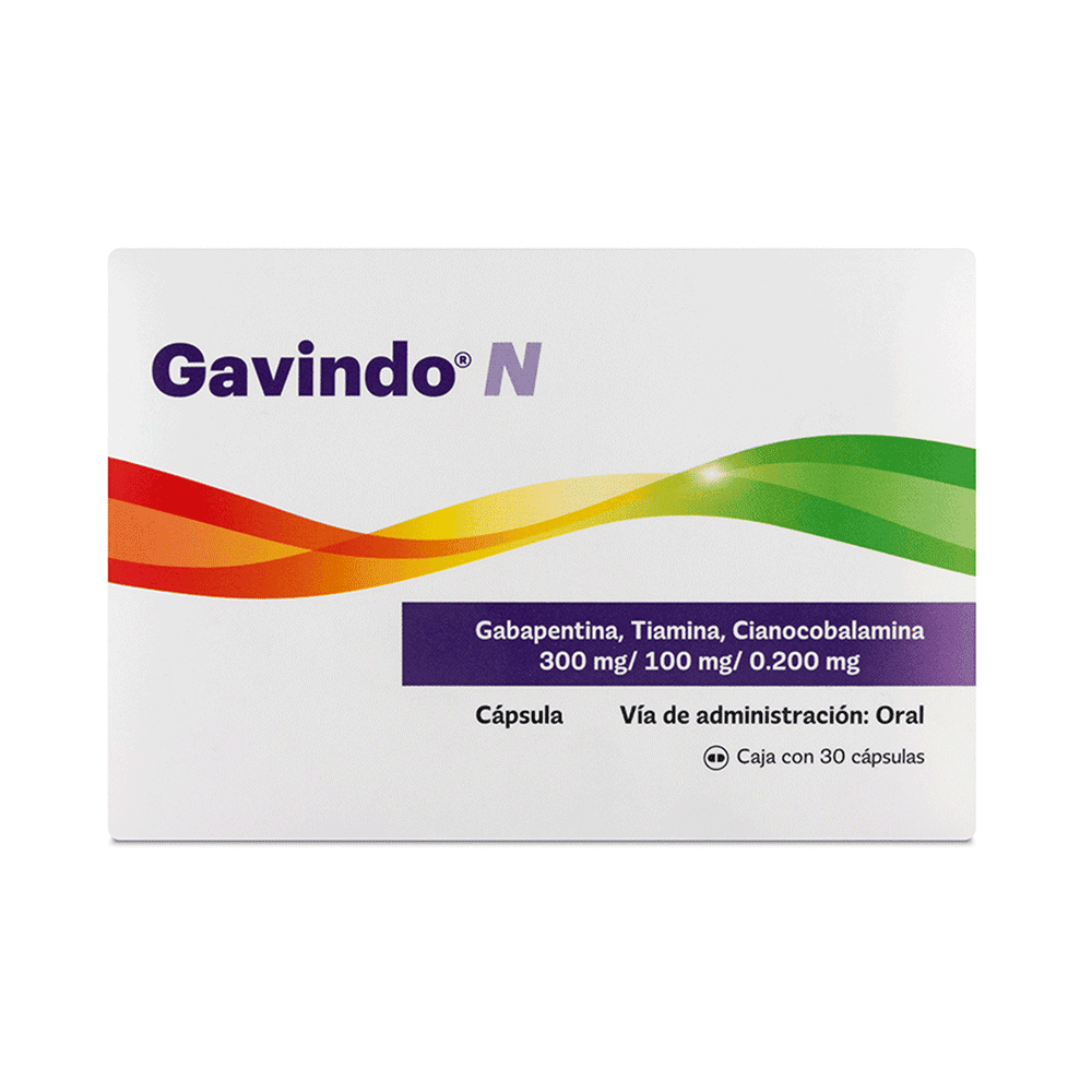 GABAPENTINA/VITAMINAB1/VITAMINAB12 30CAPSULAS GAVINDO N