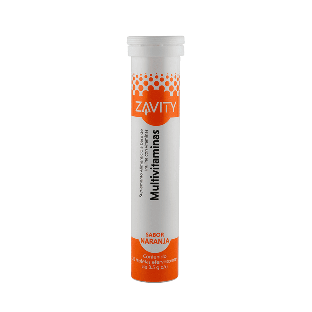 MULTIVITAMINICO 20 TABLETAS EFERVESCENTES TUBO NARANJA
