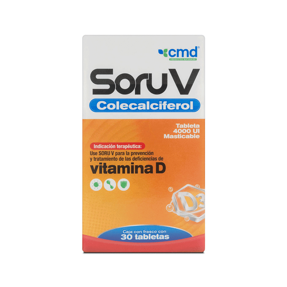 VITAMINA D3 (COLECALCIFEROL) 4000UI 30 TABLETAS MASTICABLES