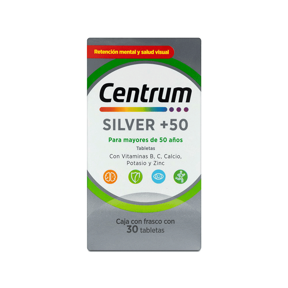 MULTIVITAMINAS 50 + 30 TABLETAS CENTRUM SILVER