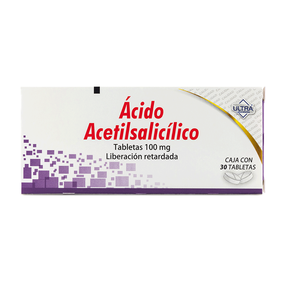 ACIDO ACETILSALICILICO 100MG ADULTO 30 COMPRIMIDOS
