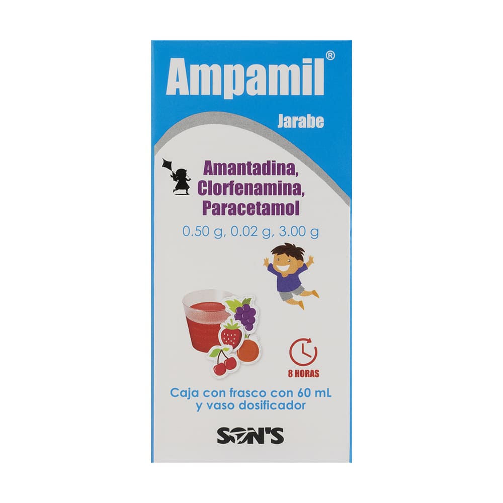 AMANTADINA .5 GR / CLORFENAMINA .02 GR/ PARACETAMOL 3 GR  SOLUCION INFANTIL 60 ML 1 PIEZA