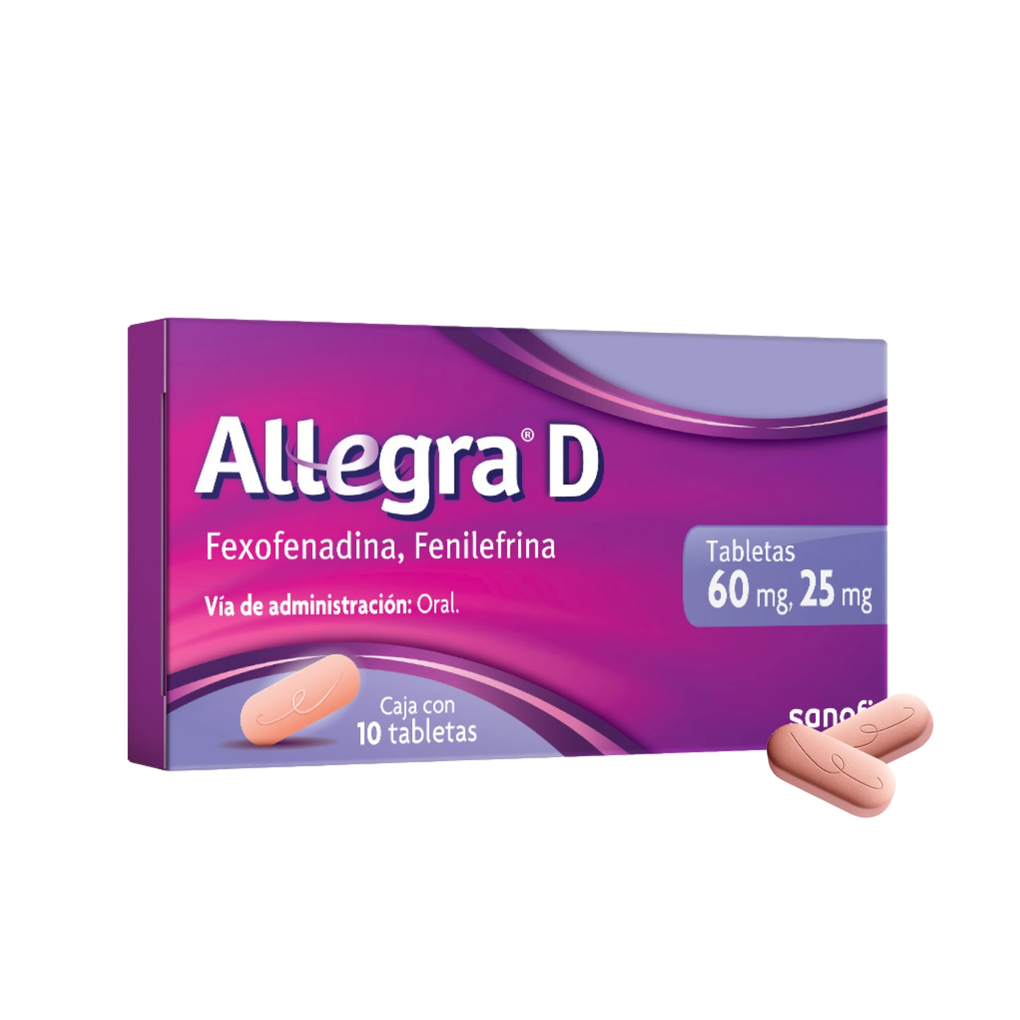 ALLEGRA D ANTIHISTAMINICO PARA CONGESTION NASAL Y ALERGIAS 10 TABLETAS